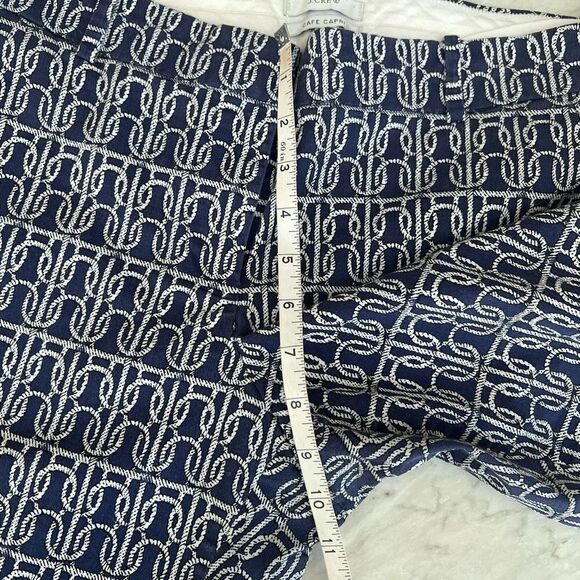 J.Crew Nautical Cafe Capri Pants cotton stretch size 10 - Picture 5 of 7
